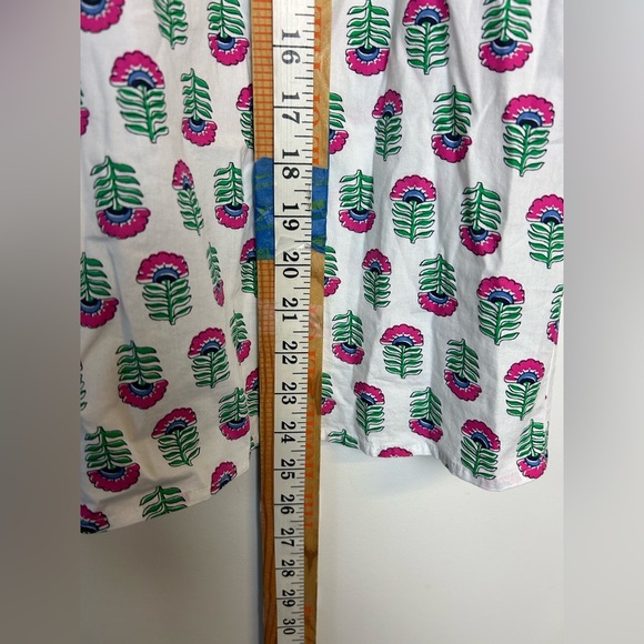 J.Crew Proppy Summer 2024 Size M Floral Short Sleeve Blouse Top  Vacation Hotel - Picture 12 of 13